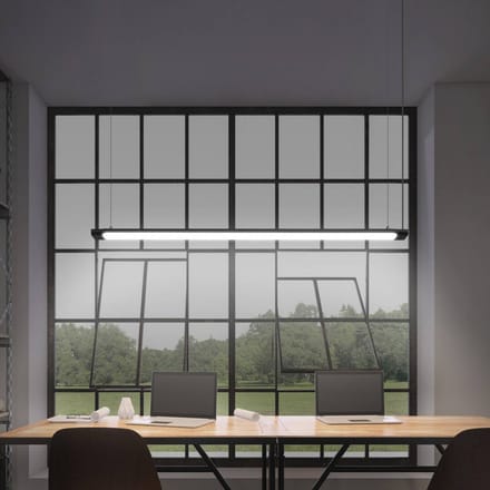 OSRAM LED hanglamp Office line Slab zwart 4.000 K dimbaar