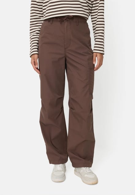 camel active Cargo broek met trekkoord - Maat womenswear-31/30 - Bruin