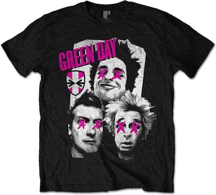 Green Day Heren Tshirt -M- Patchwork Zwart