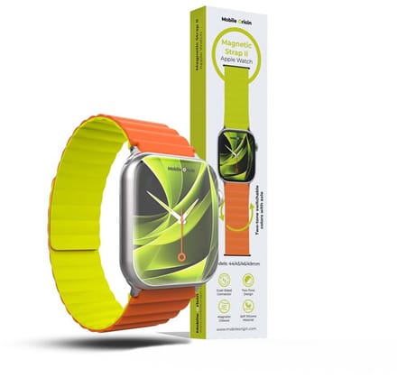 Mobile Origin Magnetic Watch Strap II - orange/green - Apple Watch 49mm/46mm/45mm/44mm