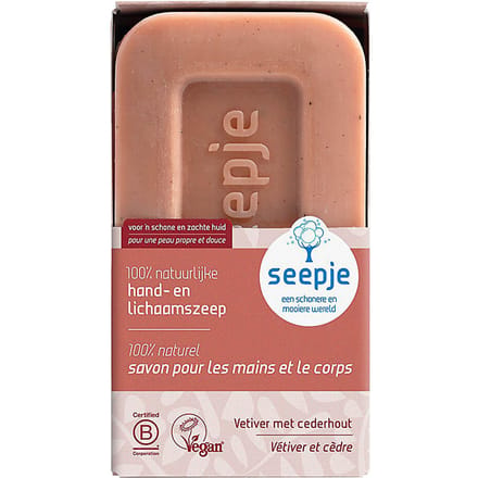 Seepje Handzeep blok - Vetiver met Cederhout - 120 gr