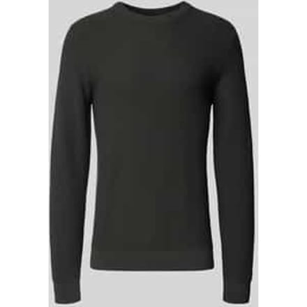Gebreide pullover met structuurmotief en ronde hals