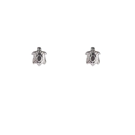 Go Dutch Label Oorknoppen Turtle Stud Zilverkleurig