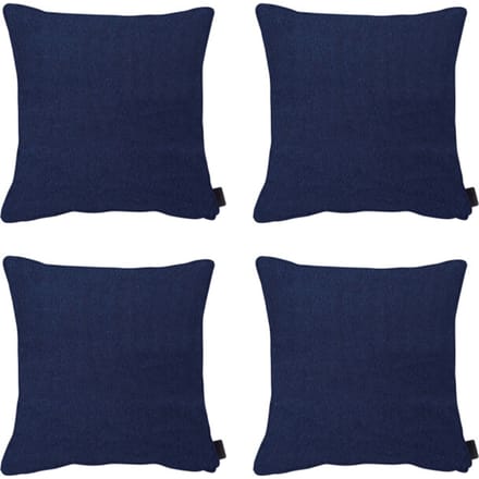 Madison - Sierkussen Panama indigo - Ca. 60x60 cm - Set van 4