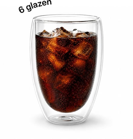 Proefer Dubbelwandige Glazen 350 ml - Set van 6 - Koffie- en Theeglazen