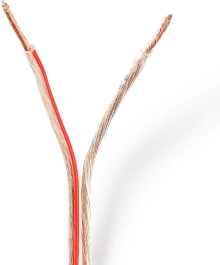 Nedis Speaker-Kabel - 2 x 1.50 mm² - CCA - 25.0 m - Rond - PVC - Transparant - Folieverpakking