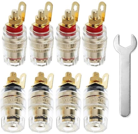 8-delige 4mm Banana Plug Aansluiting voor Speaker Terminals en Amperen
