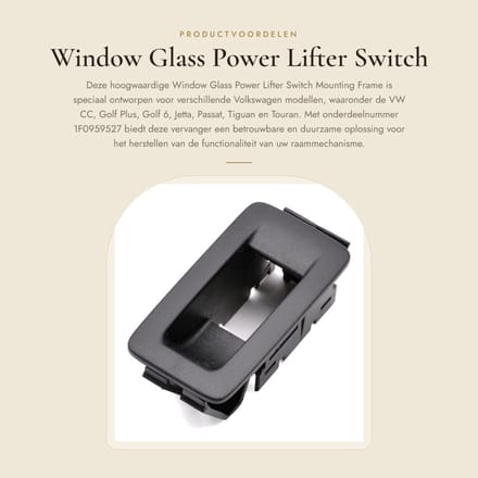 Dailygoods - Window Glass Power Lifter Switch Mounting Frame voor VW CC, Golf, Jetta, Passat, Tiguan