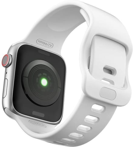 Smartwatch bandje - Apple Watch 42mm 44mm - wit siliconen sportief