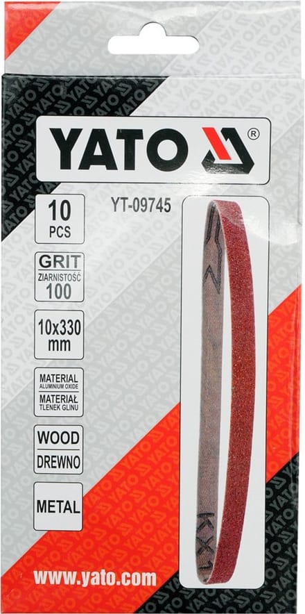 Yato - P100 Schuurband - 10x330mm - 10 stuks - Aluminiumoxide