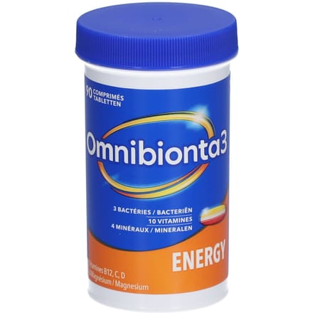 Omnibionta®3 Energie | Multivitaminetablet met vitamine B12, C & magnesium 3 maanden 90 Tabletten