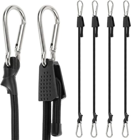 Elastische Spanband met Karabijnhaak - 100 cm - Verstelbaar en Sterk - Voor Bagage, Camping en Transport
