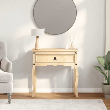 vidaXL - Wandtafel - Corona - 73x35x73 - cm - massief - grenenhout