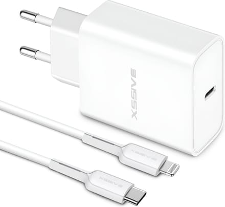 Power Adapter Set - 1 Meter - Geschikt voor Apple iPhone 14 13 12 11 X Xs Xr Pro Max Oplader - 20W- Fast Charge