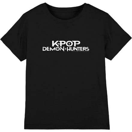 K-Pop Demon Hunters Kinderen/Kinderen Logo T-shirt (Zwart/Wit)