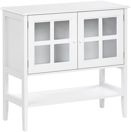 INLET - Glazen vitrinekast - Wit - MDF