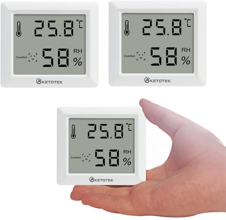 Digitale hygrometer en thermometer 3-pack voor binnengebruik