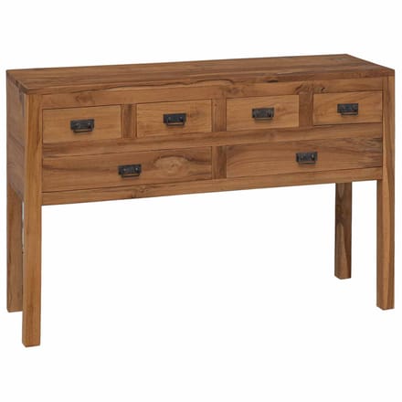vidaXL - Dressoir - Naturel - 110 - x - 35 - x - 75,5 - cm - Massief - Teakhout