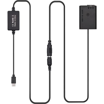 PD USB Type-C-kabel naar NP-FW50 Dummy-batterij DC-koppeling Vervanging voor Sony A7S2 A7S A7 II R RII zwart
