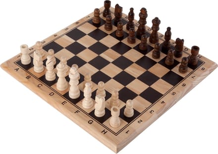 Houten schaakset 30 cm