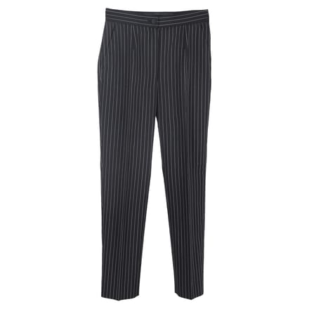 Gestreepte broek van Dolce & Gabbana in zwarte scheerwol