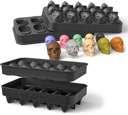 Dailygoods - Siliconen Ijsblokjesvorm - 3D Schedel Chocolade Mallen voor Halloween