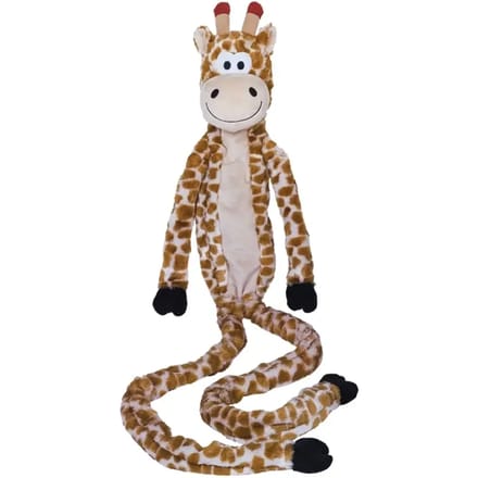 Lange giraffe pluche voor hond met touw Nobby Pet