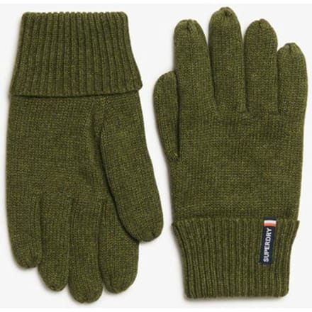 Superdry Essential Logo Gebreide Handschoenen Groen Grootte: 1SIZE