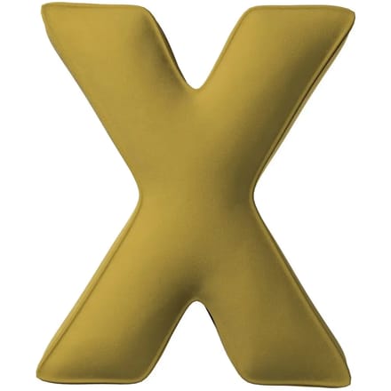 Kussen letter x Yellow Tipi Posh Velvet