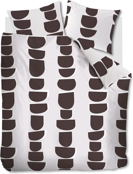 Vtwonen Moons dekbedovertrek - Lits-jumeaux - 240x200/220 cm - Bruin
