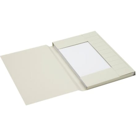 Dossiermap Secolor folio 3 klep 100% gerecycled karton 250 gr grijs