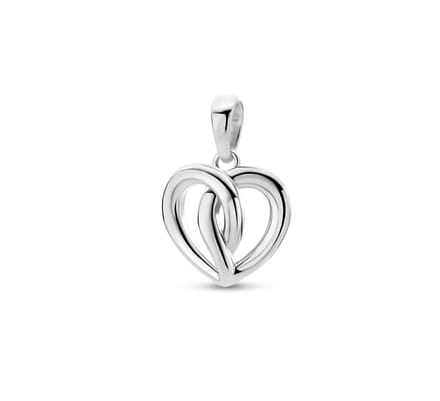 Zilver Gerhodineerde Hanger hart 1333963