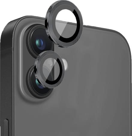 Solidenz Camera Lens Protector - Geschikt voor Apple iPhone 16 / 16 Plus - Zwart