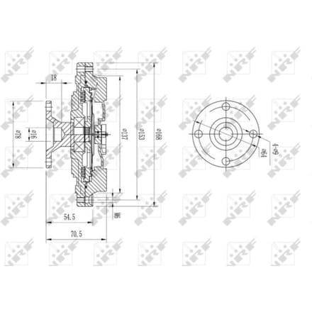 Koppeling, radiatorventilator NRF 49604