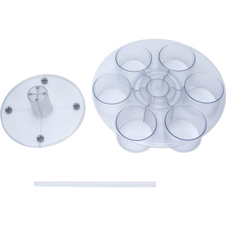 Waterfles Organizer 360 Graden Draaibaar Plastic Antislip Beker Opbergrek voor Water white