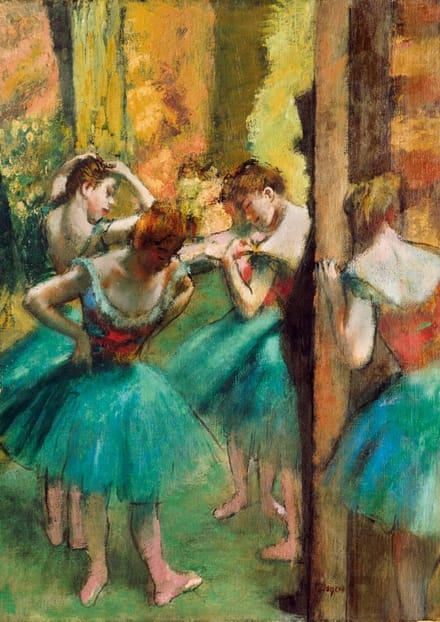 Bluebird Puzzle kunst puzzel Degas Dancers Pink Green 1000 stukjes.