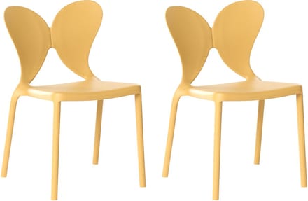 LARISSA - Tuinstoel set van 2 - Geel - Kunststof