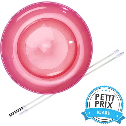 Set Acrobat Soft Spinning Plate red + hand stick - Jongleerbord