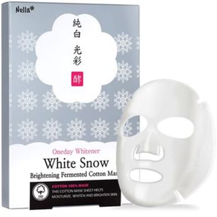 Nella - Oneday Whitener White Snow Brightening Fermented Cotton Mask Set 29g x 5pcs