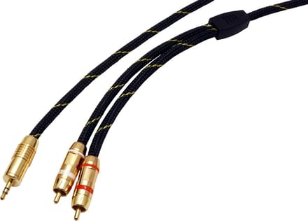 ROLINE GOLD audio aansluitkabel, 3,5 mm stereo - 2x tulp, M/M, 5 m