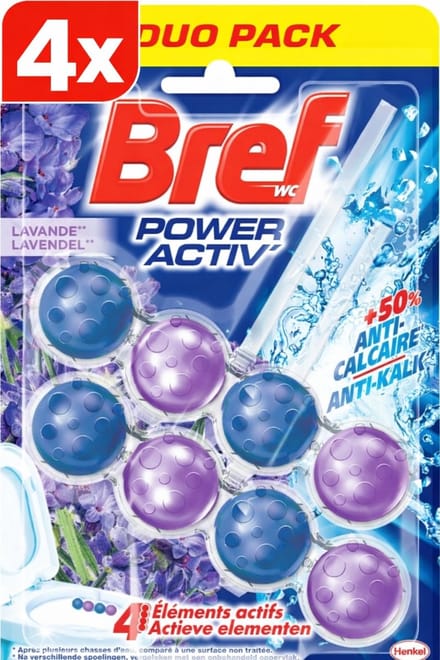 4 x Bref Toiletblok Lavender - 2 stuks
