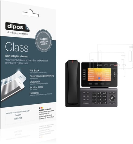 dipos – 2x Pantserfolie geschikt voor Snom D892M | 9H Screenprotector