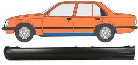 Volledige dorpel voor Opel Rekord E 1977-1986 / Links