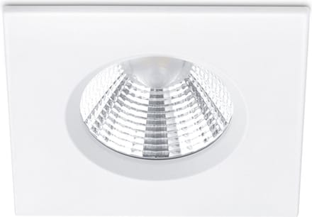 LED Spot - Inbouwspot - Torna Zagrona - 5W - Waterdicht IP65 - Dimbaar - Warm Wit 3000K - Mat Wit - Aluminium - Vierkant