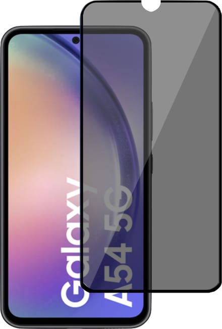 Screenprotector geschikt voor Samsung A54 Privé – Screenprotector geschikt voor Samsung A54 Privacy Screen Protector Tempered Glass