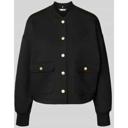 Regular Fit bomberjack van katoenmix model 'GOLD BUTTON BOMBER'