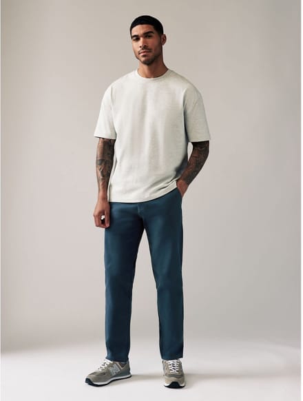 Next - Heren - Stretch chinobroek met rechte pasvorm - Blauw