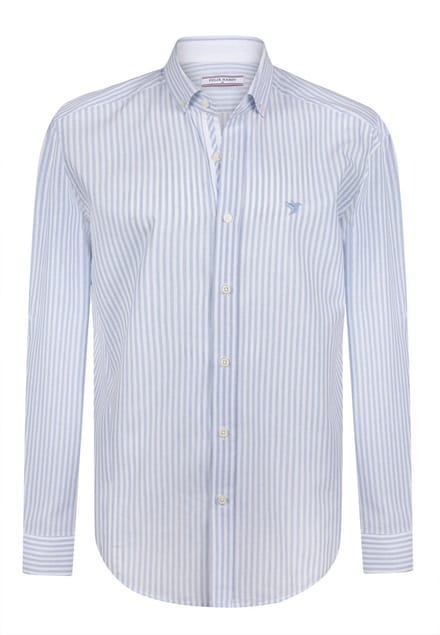 Felix Hardy Gestreepte Overhemd - Overhemden - 97% Katoen Heren Blauw - M