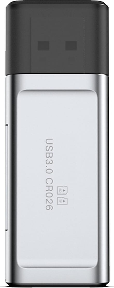 DrPhone KeyLink – USB3.0 Kaartlezer – Geschikt Voor SD & Micro-SD Kaart – Stijlvol Design - Zilver