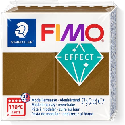 FIMO effect ovenhardende boetseerklei standaard blokje 57 g - metallic antiek brons
